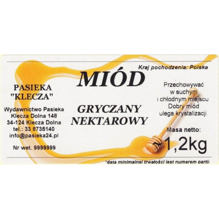 Etykieta z własnym nazwiskiem (100 szt) - wzór EN18