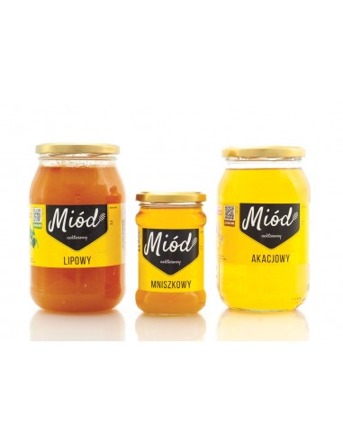 Paczka dużych etykiet na miód rzepakowy...