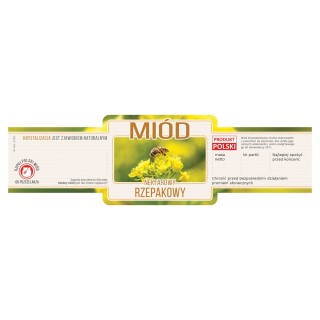 Paczka etykiet ozdobnych na miód rzepakowy (100szt) - wzór E246