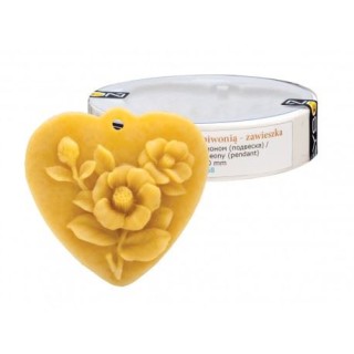 Silikonowa forma na świece - Serce z piwonią FS468