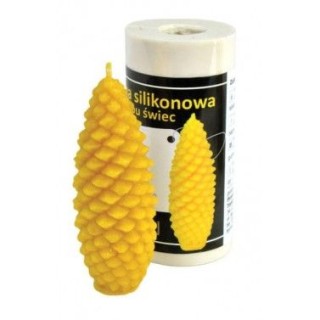 Silikonowa forma na świece - szyszka sosnowa - wzór F141