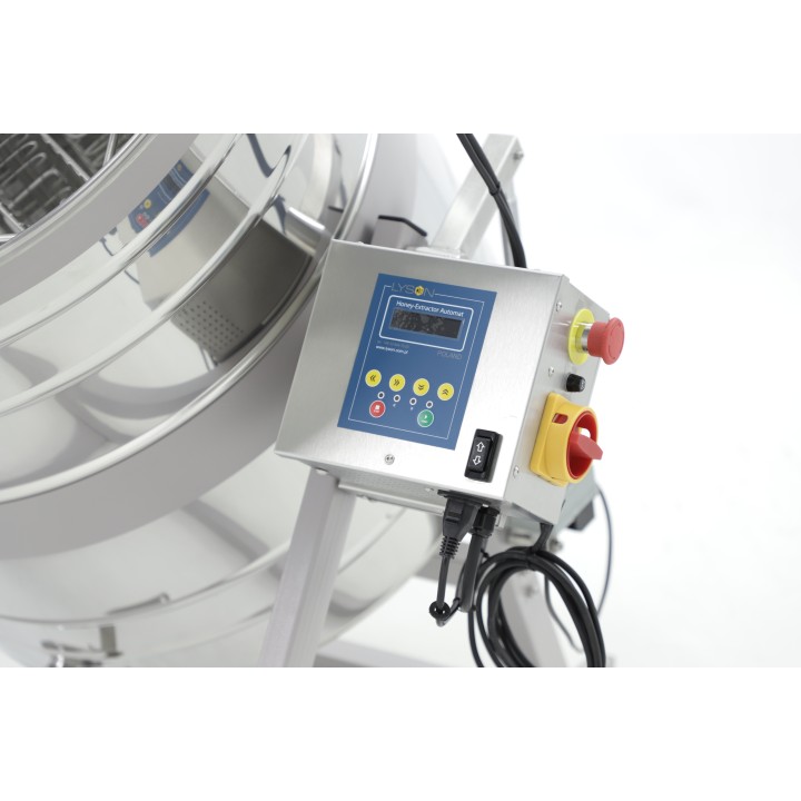 Miodarka  4 kasetowa Langstroth Ø720 elektryczna, elektryczne obniżanie bębna (dostosowana dla osób niepełnosprawnych)