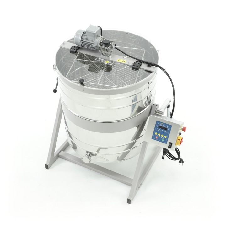 Miodarka  4 kasetowa Langstroth Ø720 elektryczna, elektryczne obniżanie bębna (dostosowana dla osób niepełnosprawnych)