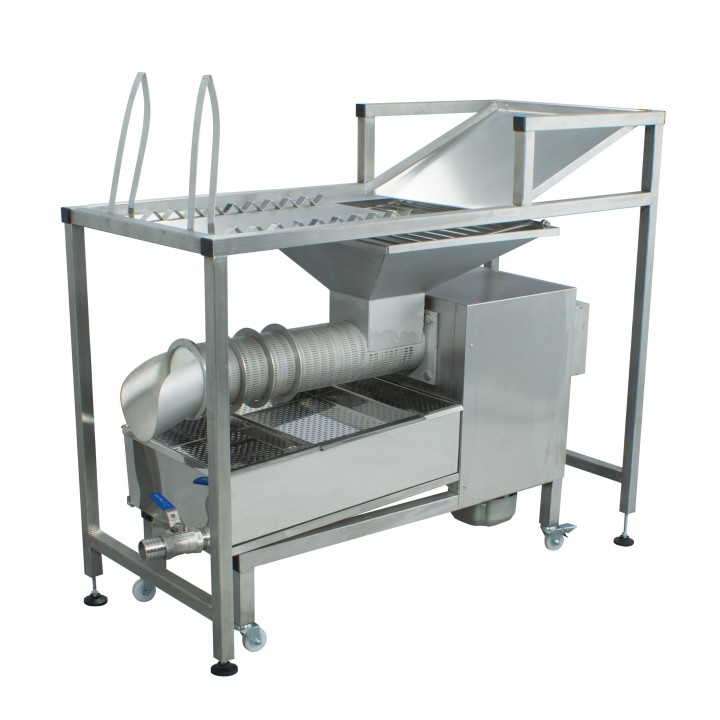 Stół do odsklepiania reczny z wytłaczarką do odsklepin 100 kg/h