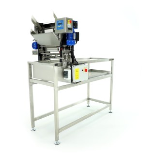 Stół do odsklepiania z odsklepiarką z podajnikiem automatycznym (230V) z nożami podgrzewanymi elektrycznie (na stelażu)