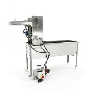 Stół do odsklepiania z odsklepiarką z podajnikiem łańcuchowym 230V, z obiegiem zamkniętym - Minima Line