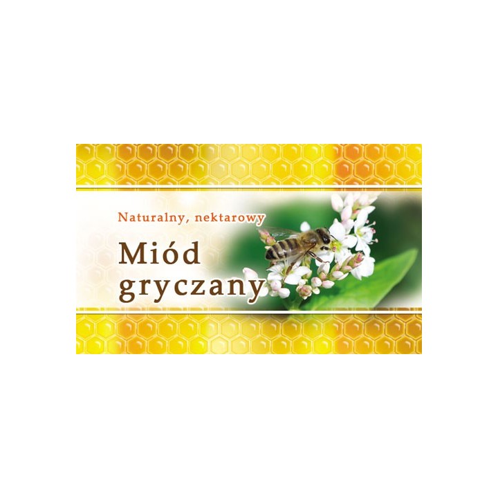 Paczka etykiet małych (miód gryczany) 100szt - wzór EM13