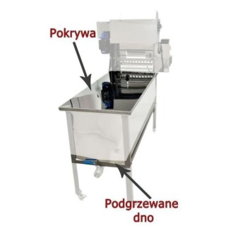 Opcja A - pokrywa i podgrzewane dno do stołu do odsklepiania z podajnikiem automatycznym