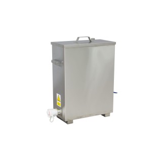 Urządzenie do wytopu wosku do produkcji świec z płaszczem wodnym i z izolowaną pokrywą