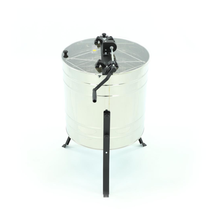 Miodarka 4-plastrowa diagonalna ręczna, Ø600, kosz uniwersalny – BASIC LINE -  W2027BB