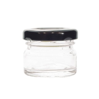 Paczka 30 szt słoiczków 40g z nakrętkami czarnymi - A30bl