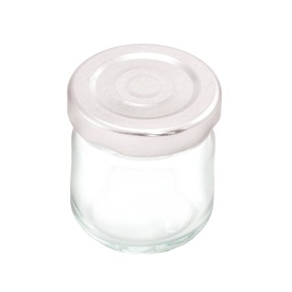 Paczka 30 szt słoiczków 50g z nakrętkami srebrnymi (30szt) - A1s