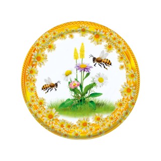 Paczka DUŻYCH nakrętek na słoiki z miodem (50szt) - wzór ND41