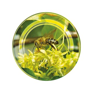 Paczka DUŻYCH nakrętek na słoiki z miodem (50szt) - wzór ND66