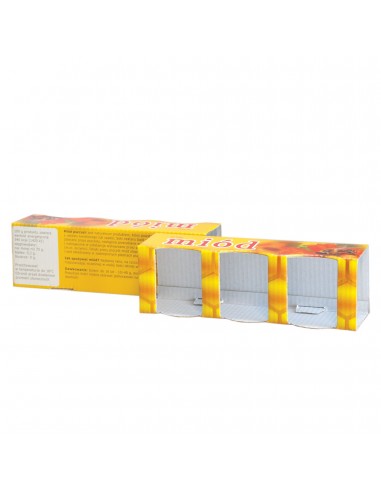 Pudełko na 3 słoiki 50g (35ml) wraz z mini etykietkami (10szt) – P3A