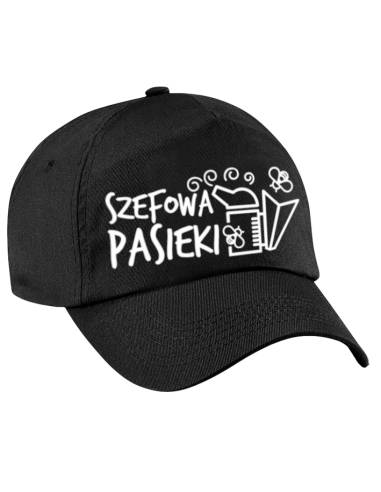 Czapka z daszkiem "Szefowa Pasieki", czarna - CZA8