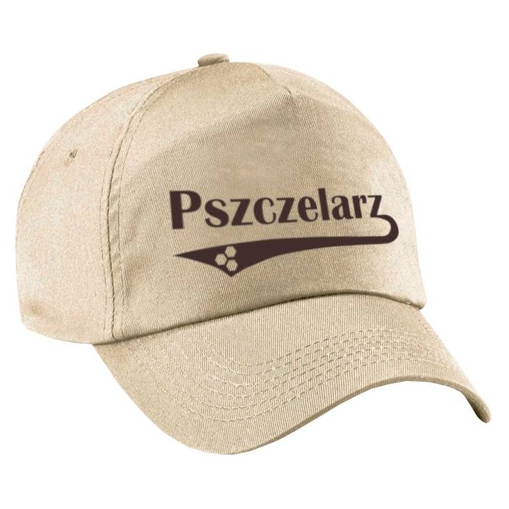 Czapka z daszkiem dla pszczelarza "Pszczelarz", beżowa - CZA10