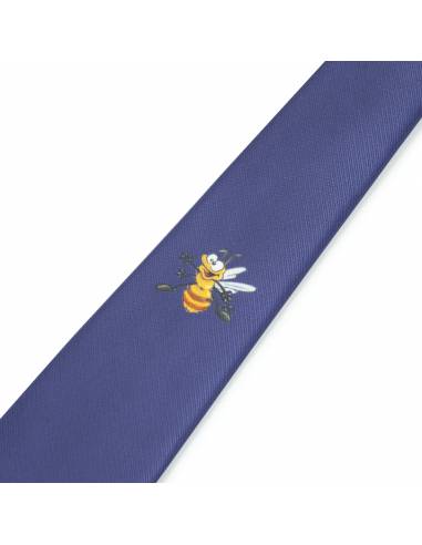 Krawat w kolorze granatowym z pszczołą - KRAW6