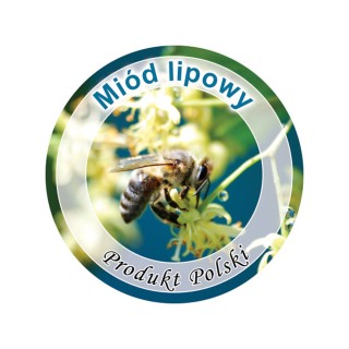 Paczka etykiet mini okrągłych na miód lipowy (100szt) - wzór EK3