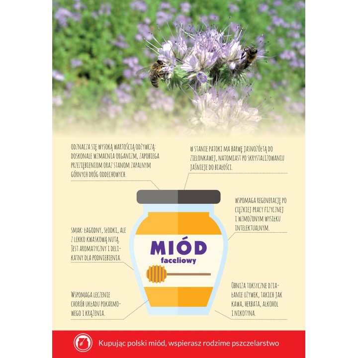 Karta informacyjna A4 "MIÓD FACELIOWY" - KI13