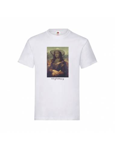 Koszulka bawełniana z nadrukiem Mona Lisa | Art of Beekeeping (biała) - wzór KA50