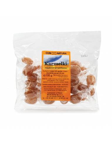 Karmelki miodowo-propolisowe 100 g - wzór J3