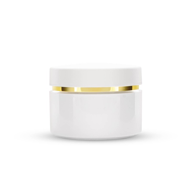 Plastikowy biały pojemnik na kosmetyki, maści propolisowe, kremy, 50ml - GJ24