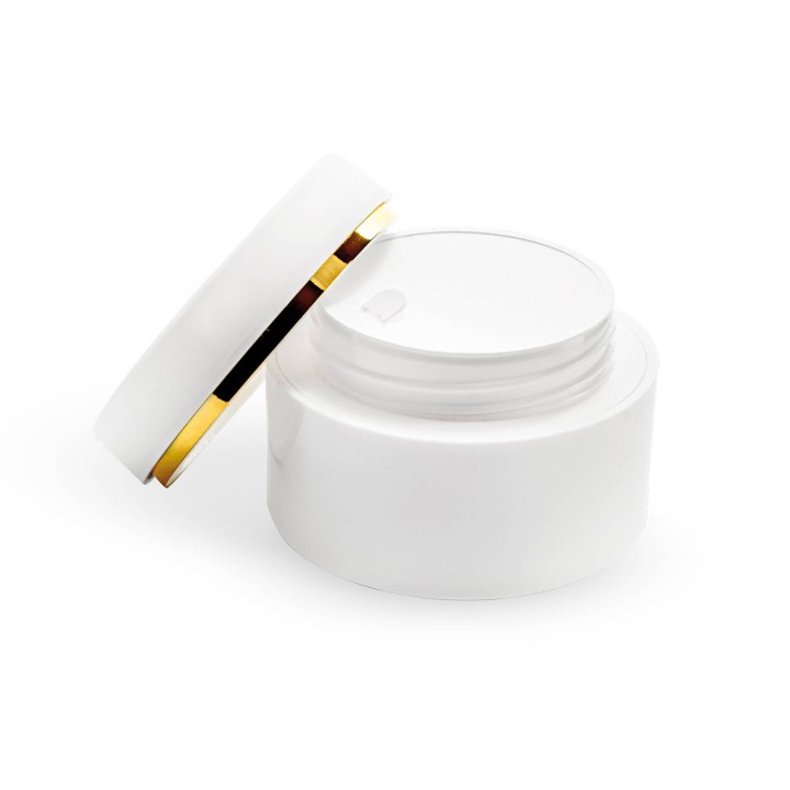 Plastikowy biały pojemnik na kosmetyki, maści propolisowe, kremy, 50ml - GJ24