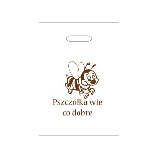 Torba foliowa na 1 słoik 0,9l LDPE 25x35cm "Pszczółka" (50szt) - LDPE17