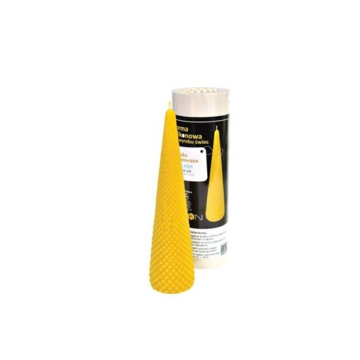 Silikonowa forma na świece - Choinka grawerowana (19cm) - wzór FS07