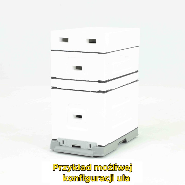 Ul 6-ramkowy z wręgami Wielkopolski niemalowany  (daszek, korpus, dennica plastikowa bez korków) - W11660