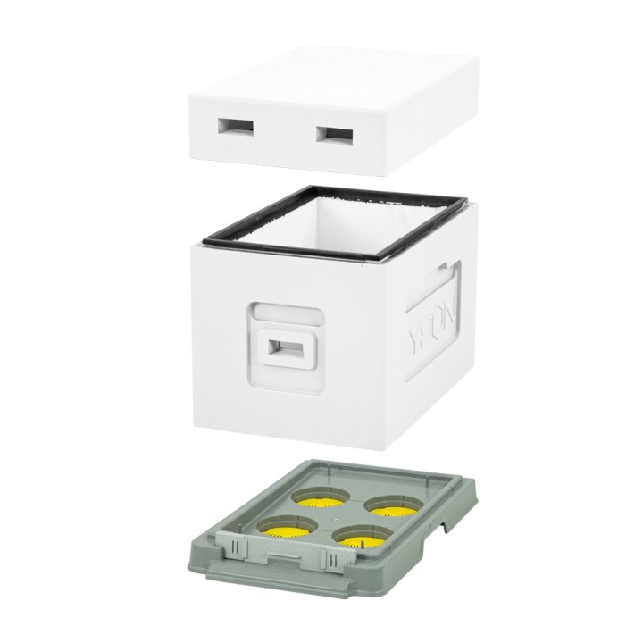 Ul 6-ramkowy z wręgami Wielkopolski niemalowany  (daszek, korpus, dennica plastikowa bez korków) - W11660