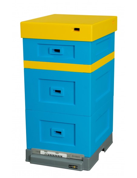 Ul wielkopolski 12-ramkowy z dennicą wysoką higieniczną plastikową - malowany - LU1070A