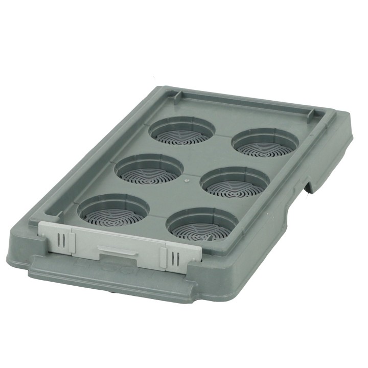 Ul 6-ramkowy z wręgami Dadant, malowany - zielono (seledynowo) - szary (daszek, korpus, dennica plastikowa bez korków) - W1161_Z