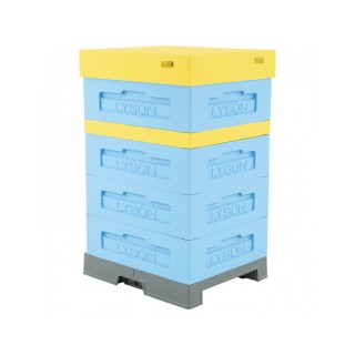 Ul Dadant 1/2 z dennicą wysoką higieniczną plastikową - malowany - LU1006B