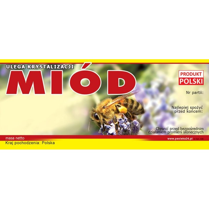 Paczka etykiet na miód – wzór E6