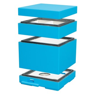 Mini ul dwurodzinny, bez ramek dennica monolit - malowany - W1119BR