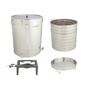 Topiarka do wosku okrągła, na bazie odstojnika 200l z palnikiem gazowym
