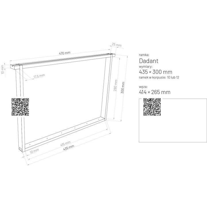 Ramka Dadant zwykła (10 szt.) -  3057
