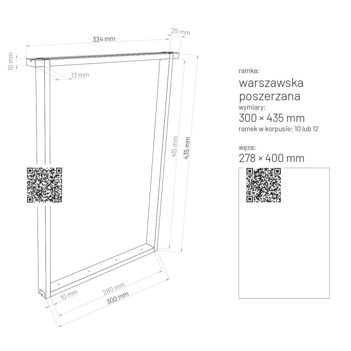 Ramka Warszawska Poszerzana hoffmanowska (10 szt.) -  3083K