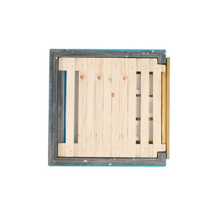 Mini dennica z szufladą, malowana (niebieska) - W1115