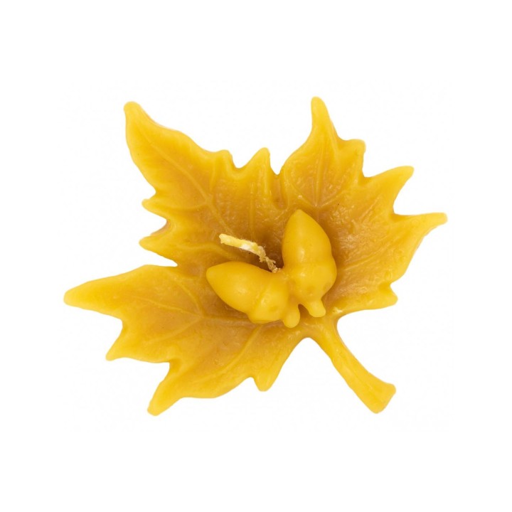 Silikonowa forma na świecę - Liść z żołędziami - wzór FS485