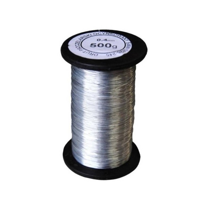 Drut do ramek pszczelich (0,4 mm), 500g, ocynkowany - 4061