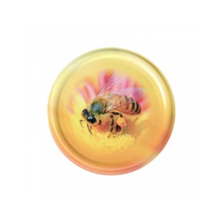 Paczka DUŻYCH nakrętek na słoiki z miodem (50szt) - wzór ND85