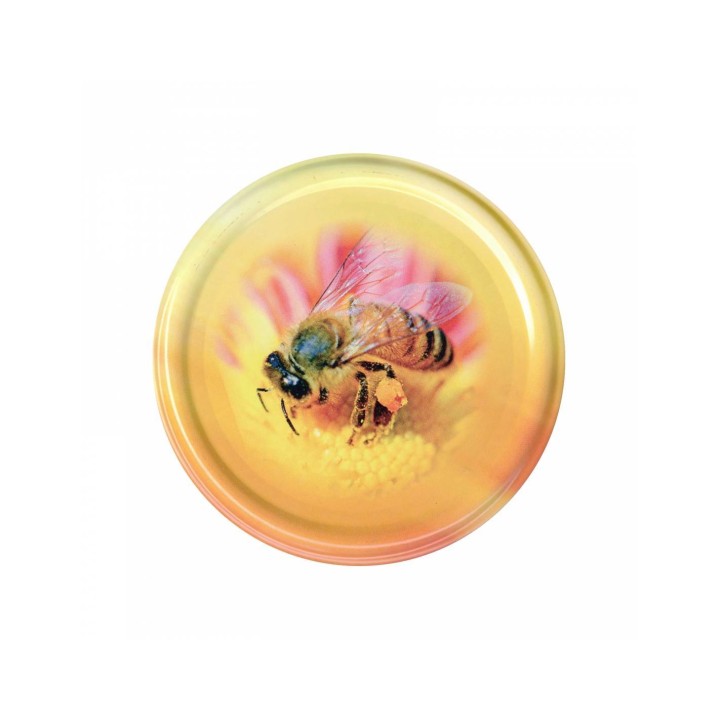 Paczka DUŻYCH nakrętek na słoiki z miodem (50szt) - wzór ND85