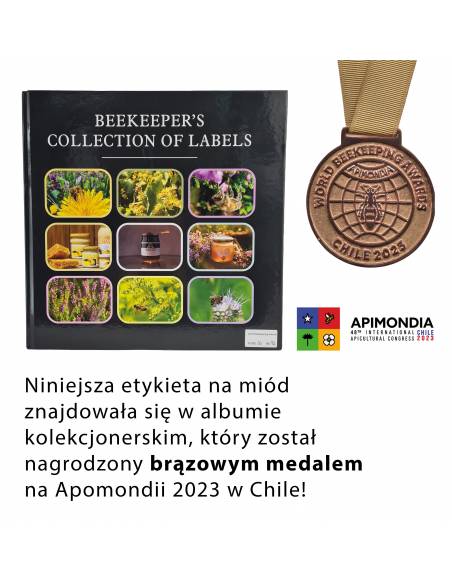 Paczka etykiet owalnych na miód mniszkowy (100szt) - wzór E332