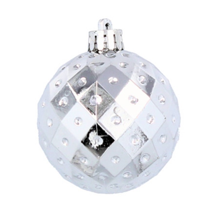 KOMPLET 16 BOMBEK 6 CM CZERWONY/ZŁOTY/SREBRNY MIX WZORÓW