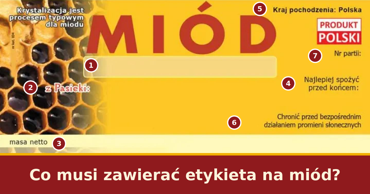 Co musi zawierać etykieta na miód? Wymogi prawne
