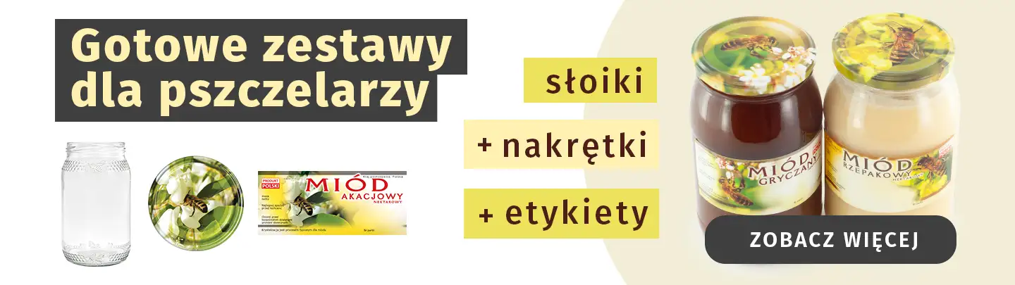 Zestawy słoiki + nakrętki + etykiety